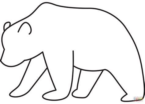 Bear Outline coloring page | Free Printable Coloring Pages