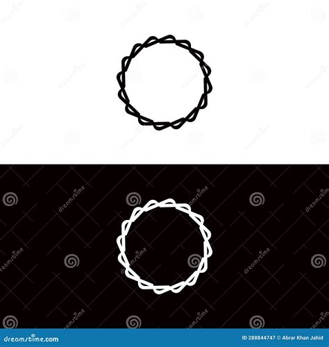 Black and White Circle Vector Logo Template Stock Illustration ...