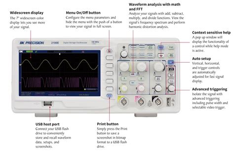 2190E 100MHz Digital Storage Oscilloscope - B&K | Mouser