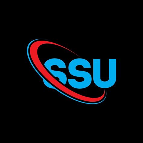 SSU logo. SSU letter. SSU letter logo design. Initials SSU logo linked ...