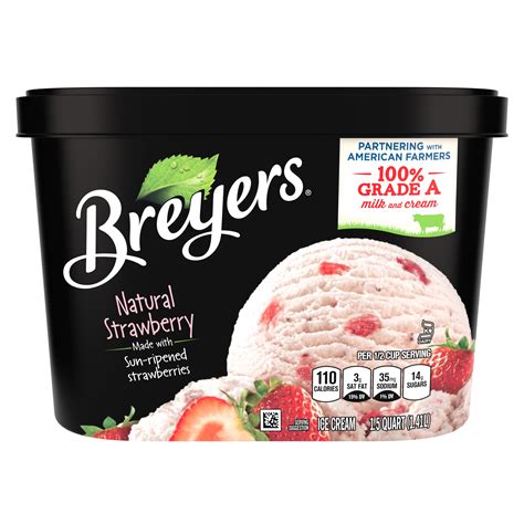 Breyers Ice Cream Natural Strawberry 48oz - Walmart.com - Walmart.com