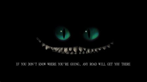 Cheshire Cat with quotes HD wallpaper | Wallpaper Flare