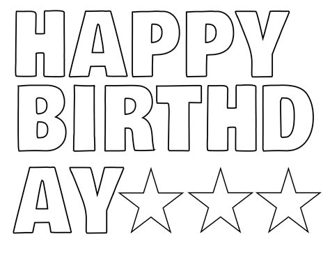 Happy Birthday Stencil Printable