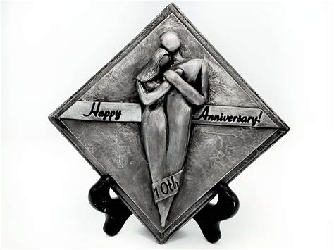 Happy 10 Year Anniversary Gift Aluminum Plaque, 10th Tenth Anniversary ...