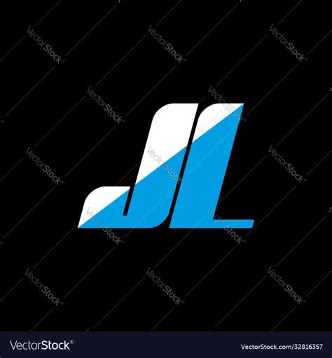 Jl letter logo design on black background Vector Image