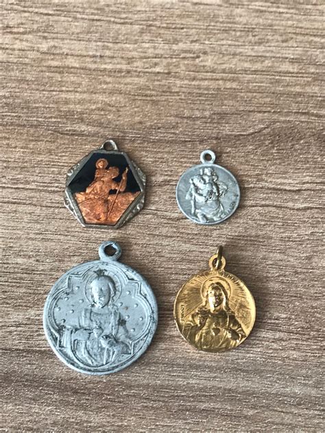 Vintage Catholic Saints Medals x 4 | Etsy