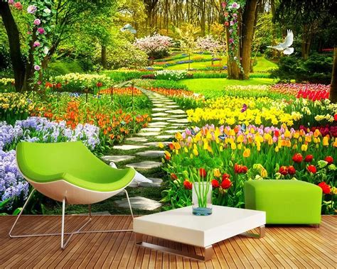 beibehang-Custom-new-murals-3d-stereo-photo-wallpaper-garden-park-trail ...