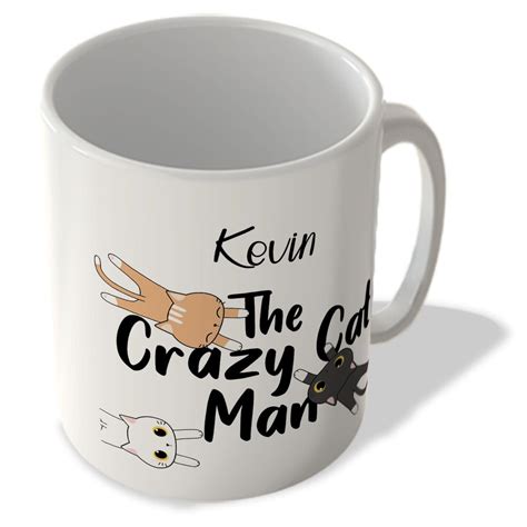 Personalised – Any Name – The Crazy Cat Man – Mug – McMug