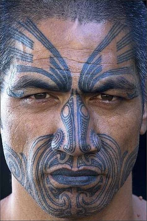 New Zealand Maori dancer with cultural tattoos. love the stories ...