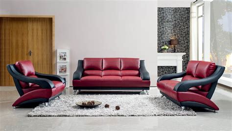 Contemporary Attractive Leather Living Room Set Chicago Illinois ESF-1368