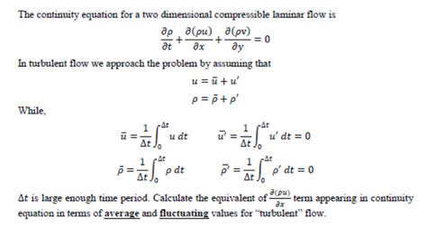 Solved ax The continuity equation for a two dimensional | Chegg.com