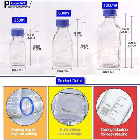 Clear Reagent Bottle for Laboratory--Lab Vials Manufacturer