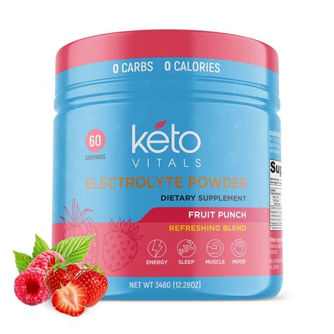 Keto Vitals Electrolyte Powder - Potassium, Magnesium, Sodium, Calcium ...