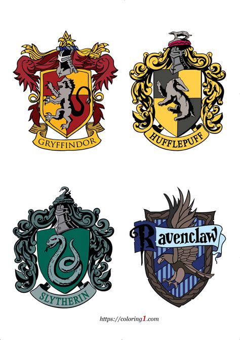 Harry Potter House Crests Printables