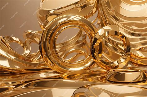 Premium AI Image | Abstract 3d gold background