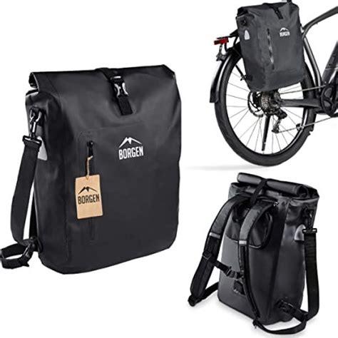 Borgen Fahrradtasche für Gepäckträger 3in1 Fahrrad Rucksack I ...