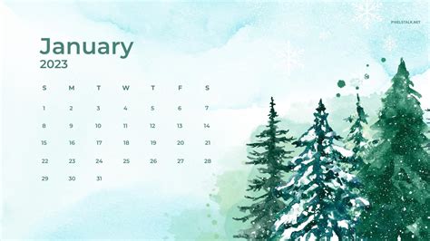 🔥 [50+] January 2023 Calendar Wallpapers | WallpaperSafari