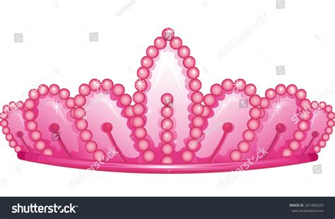 Illustration Cute Pink Crown Accented By Stock Vector (Royalty Free ...