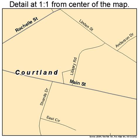 Courtland Virginia Street Map 5119600