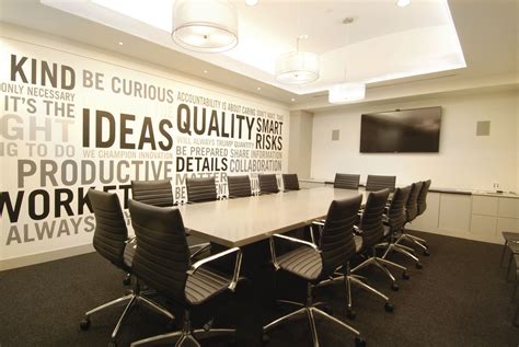 Creative Wall Decoration with Quotes for Wonderful Office Conference ...