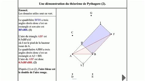 Théorème de Pythagore. Démonstration d'Euclide. - YouTube