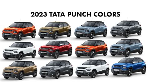 2023 Tata Punch Colors: Orange, Bronze, Blue, Grey, White, Red - GaadiKey