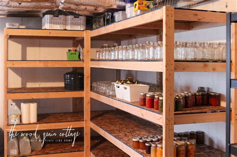 DIY Basement Shelving - The Wood Grain Cottage