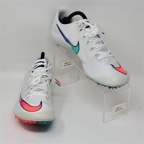 Nike Zoom 400 Track Spikes Cleats White Flash Crimson AA1205-100 Men Sz ...