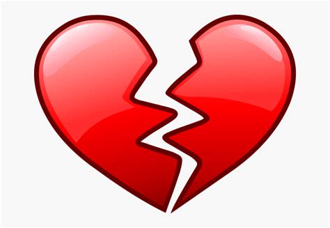 Heart Clipart , Png Download - Heart Break Broken Emoji , Free ...