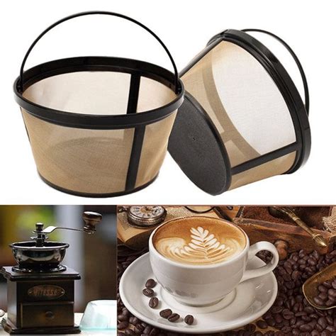 Coffee Strainer Basket Permanent Durable Coffee Filter 10-12 Cup ...