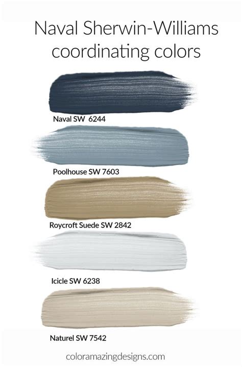 Sherwin-Williams Naval color scheme living room | House color palettes ...