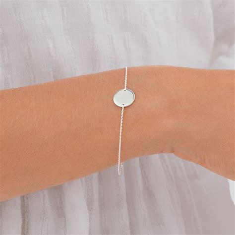 19cm Disc Bracelet in Sterling Silver