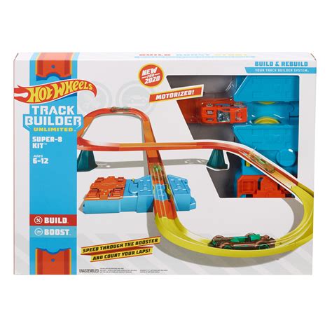 Hot Wheels Track Builder Unlimited Super-8 Kit Track Set - Walmart.com ...