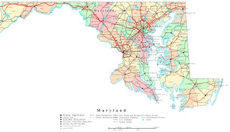 Maryland Printable Map