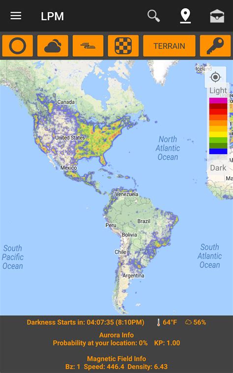 Light Pollution Map - Dark Sky Astronomy Tools for Android - Download