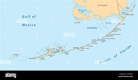 florida keys map Stock Vector Image & Art - Alamy