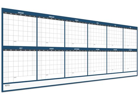 Buy Large Dry Erase Wall Calendar - 36" x 96" - Undated Blank 2022 ...