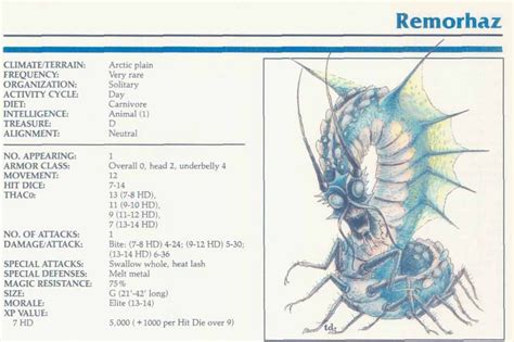 D&D: Monster Spotlight - The Remorhaz - Bell of Lost Souls