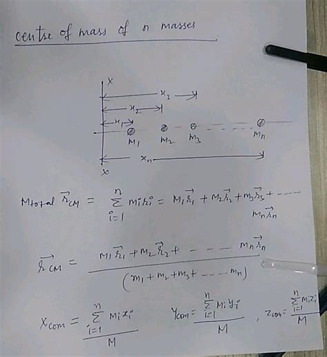 0.2 (a) Define center of mass a system. Obtain an expression the center ...