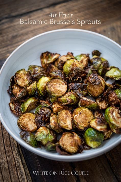 Best Crispy Air Fried Brussels Sprouts with Balsamic Vinegar in Air Fryer