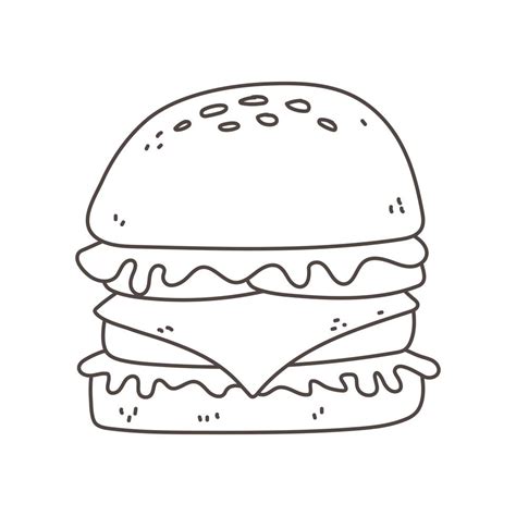 Burger Outline Vector Art, Icons, and Graphics for Free Download