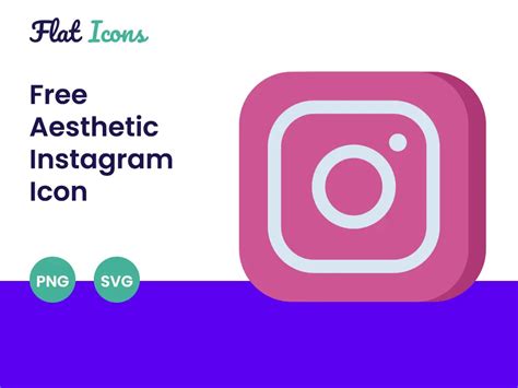 Free Instagram Aesthetic Icon - Flat Icons