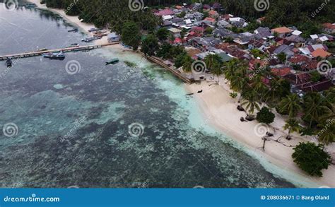 Pier with at Lampung Sea Pahawang Beach, Located Near the Sumatera City ...