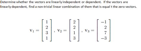 Linearly Dependent And Independent Vectors Examples - Photos