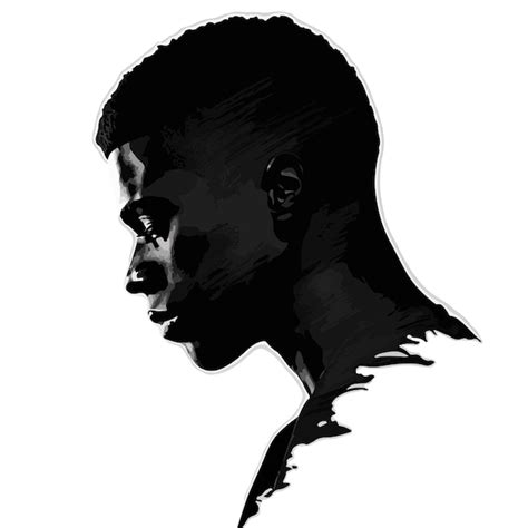 African American Man Silhouette Profile