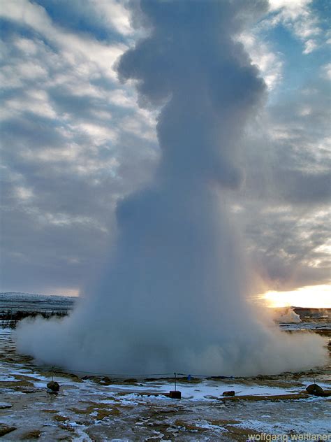 Geysir im Winter, Geysir, Island