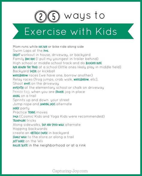 25+ Ideas to Exercise with Kids | Exercise for kids, Exercise ...