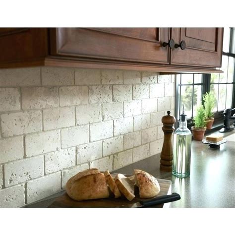 The Beauty Of Stone Subway Tile Backsplash - Home Tile Ideas