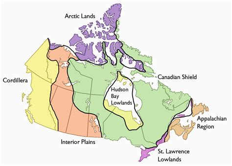 Map Of Canada S Landform Regions | secretmuseum