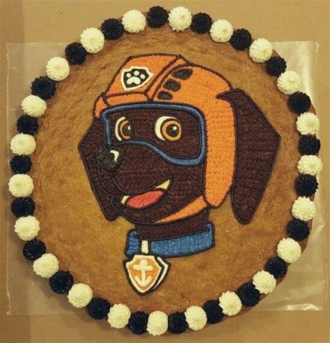 Zuma Paw Patrol Cookie Cake. | Paw patrol cookies, Paw patrol birthday ...